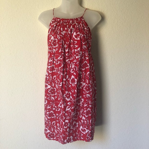 red and white hawaiian dress